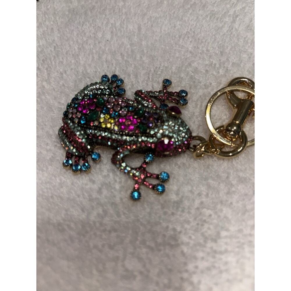 Colorful Rhinestone Frog Back Charm - Picture 3 of 3